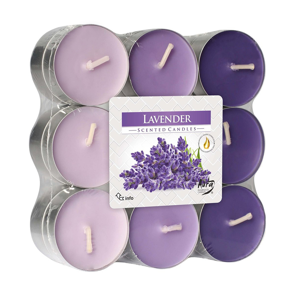 Ароматичні свічки Bispol Scented Candles Лаванда, 18 шт