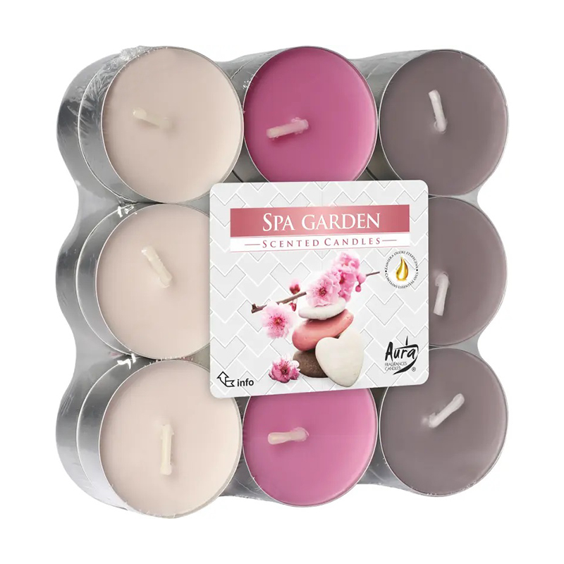 Ароматичні свічки Bispol Scented Candles Спа сад, 18 шт